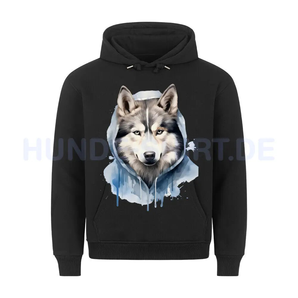 Premium Hoodie "Hooded Husky" Schwarz – hunde-shirt.de