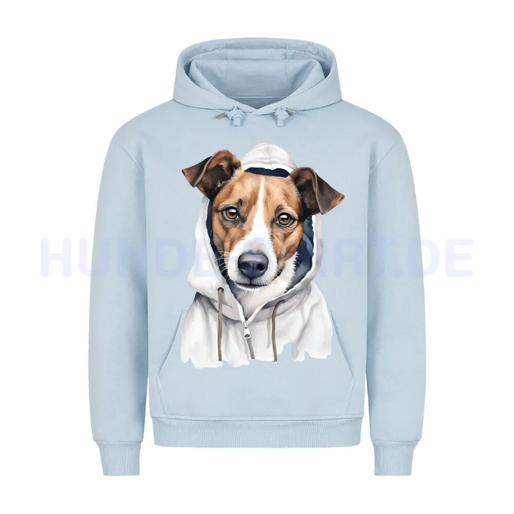 Premium Hoodie "Hooded Jack Russell Terrier" Babyblau – hunde-shirt.de