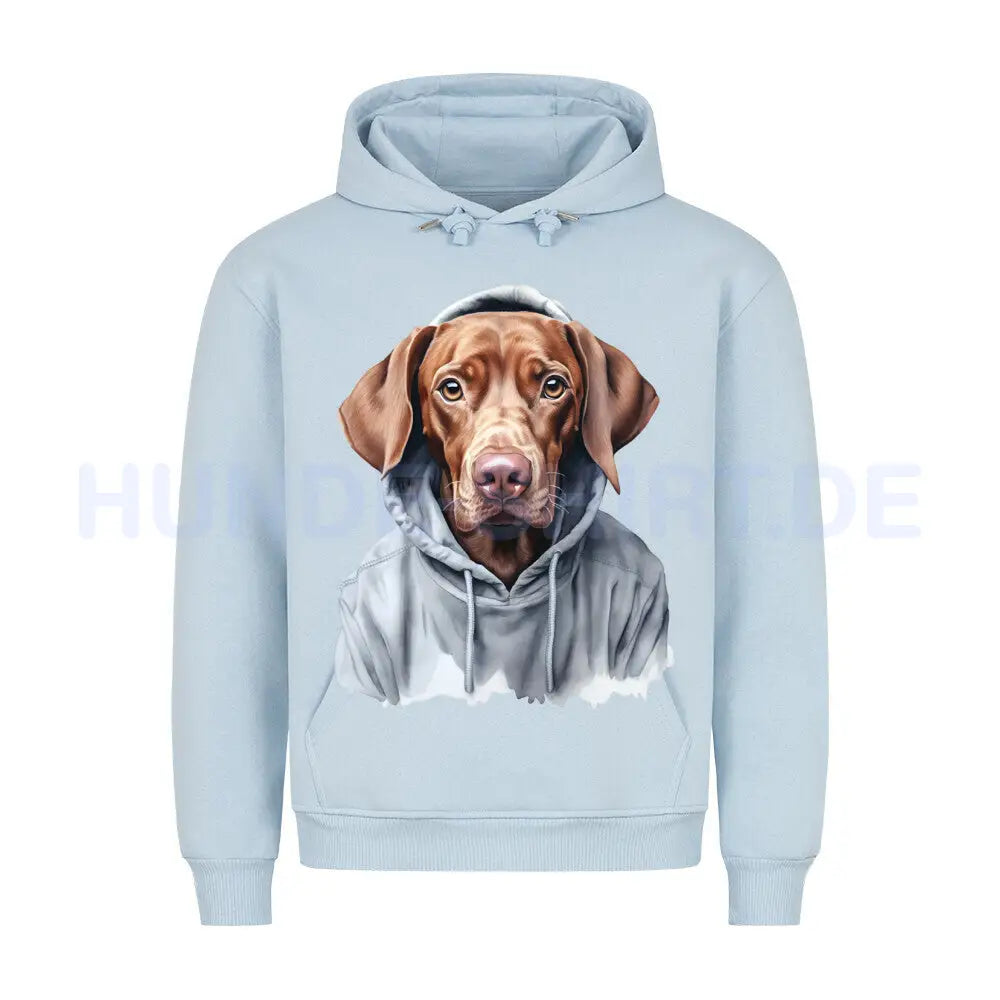 Premium Hoodie "Hooded Magyar Vizsla" Babyblau – hunde-shirt.de