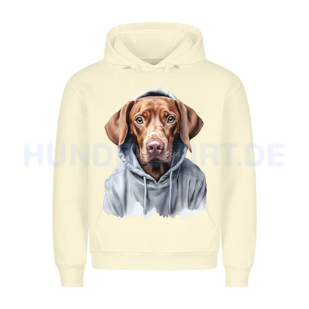 Premium Hoodie "Hooded Magyar Vizsla" Beige – hunde-shirt.de