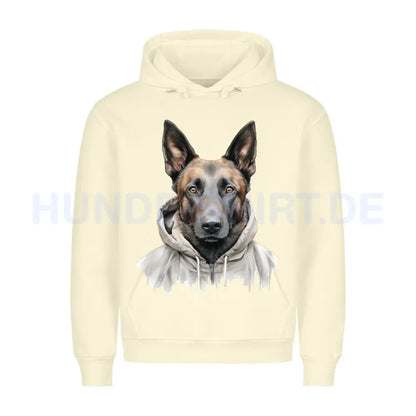 Premium Hoodie "Hooded Malinois" Beige – hunde-shirt.de