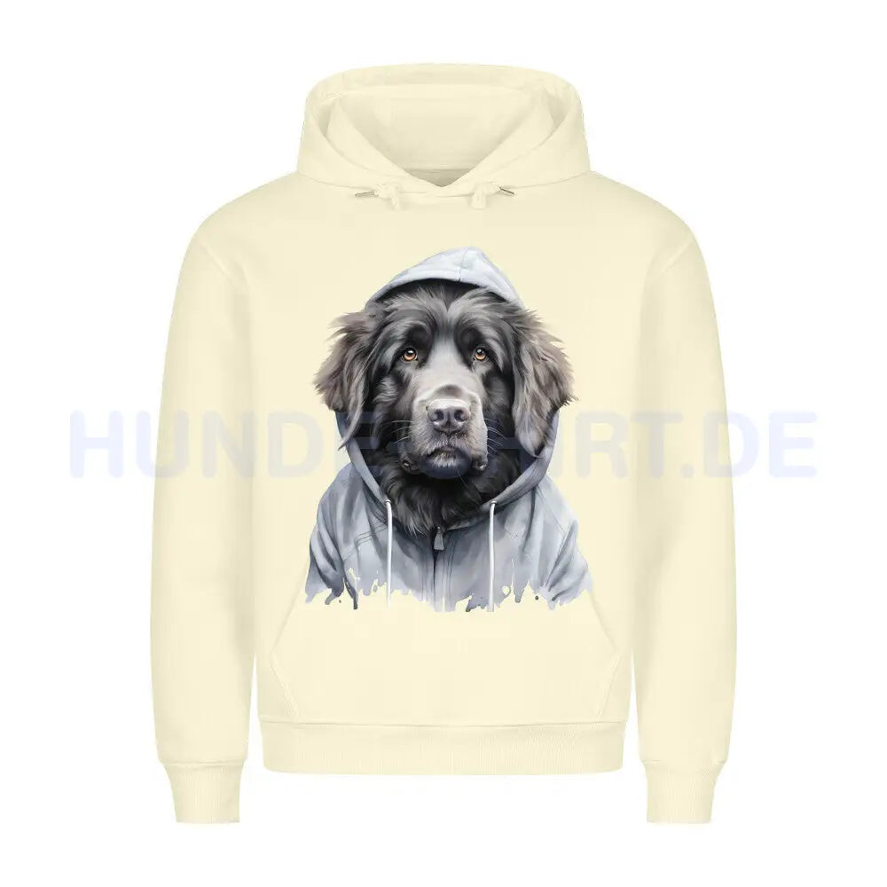 Premium Hoodie "Hooded Neufundländer" Beige – hunde-shirt.de