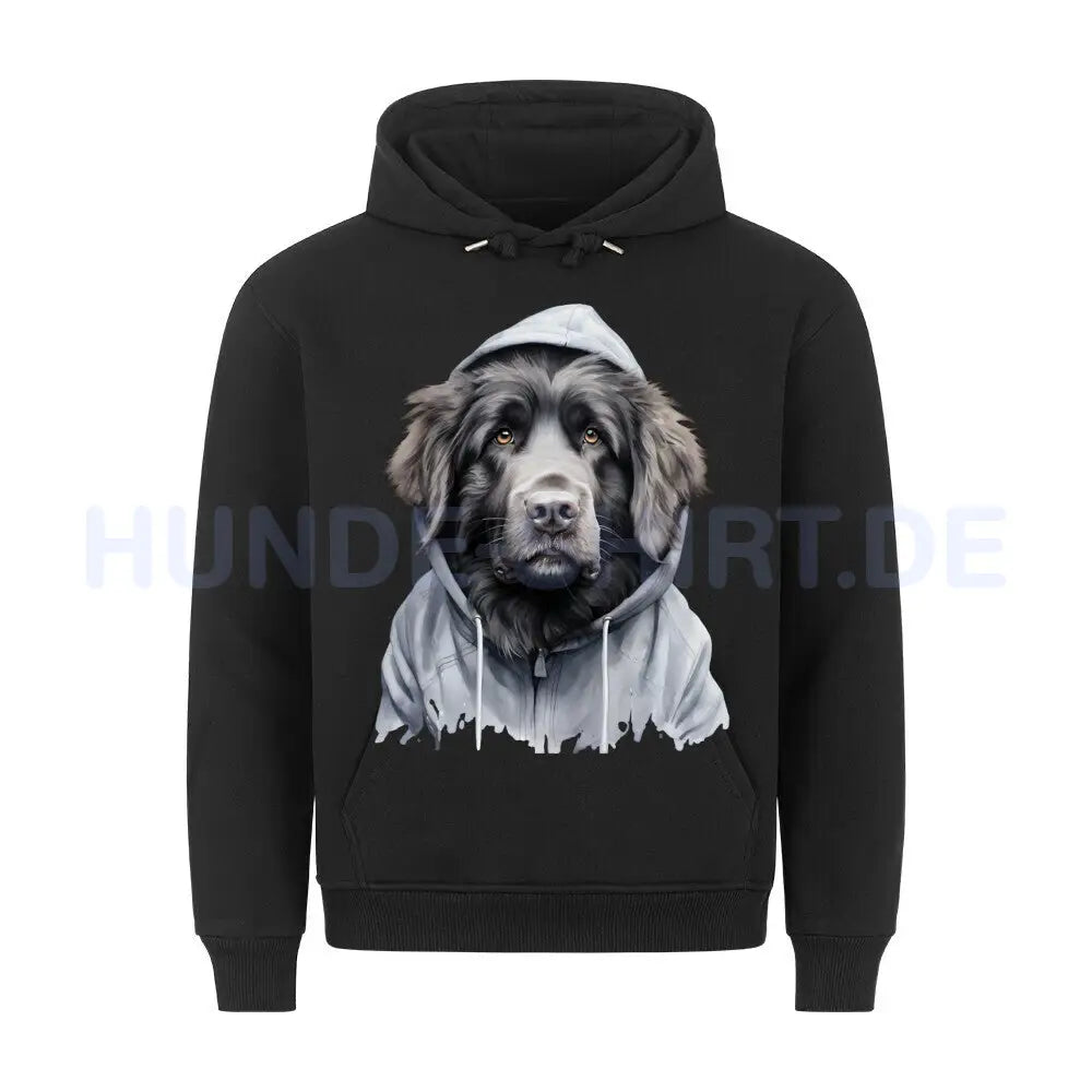 Premium Hoodie "Hooded Neufundländer" Schwarz – hunde-shirt.de