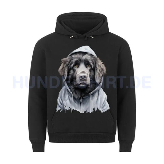 Premium Hoodie "Hooded Neufundländer" Schwarz – hunde-shirt.de