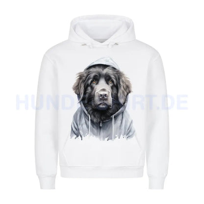 Premium Hoodie "Hooded Neufundländer" Weiß – hunde-shirt.de