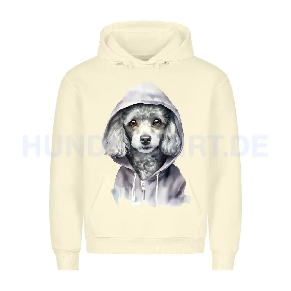 Premium Hoodie "Hooded Pudel" Beige – hunde-shirt.de