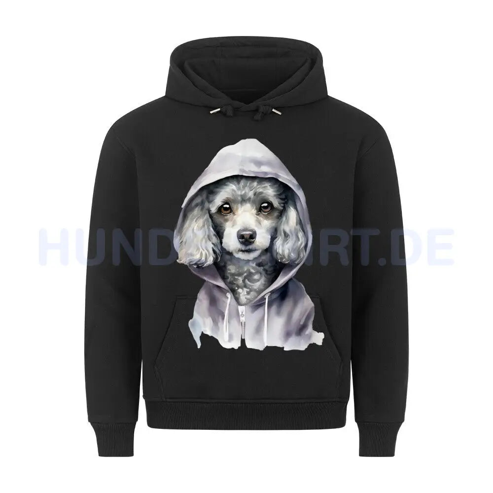 Premium Hoodie "Hooded Pudel" Schwarz – hunde-shirt.de