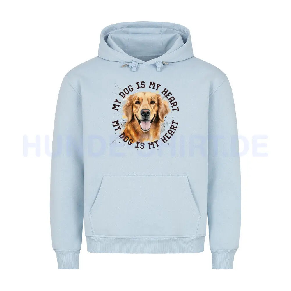 Premium Hoodie "Hovawart HEART" Babyblau – hunde-shirt.de