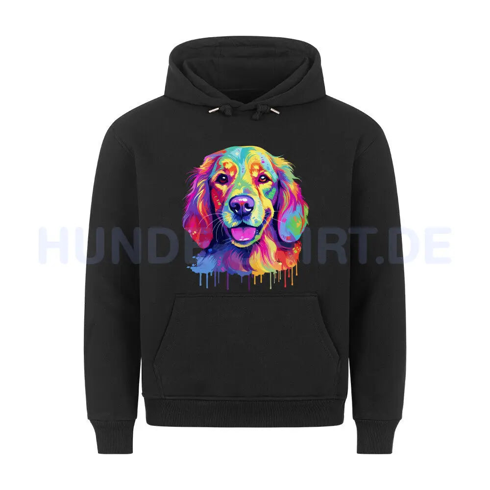 Premium Hoodie "Hovawart - Paint" Schwarz – hunde-shirt.de