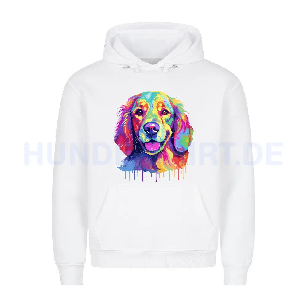 Premium Hoodie "Hovawart - Paint" Weiß – hunde-shirt.de