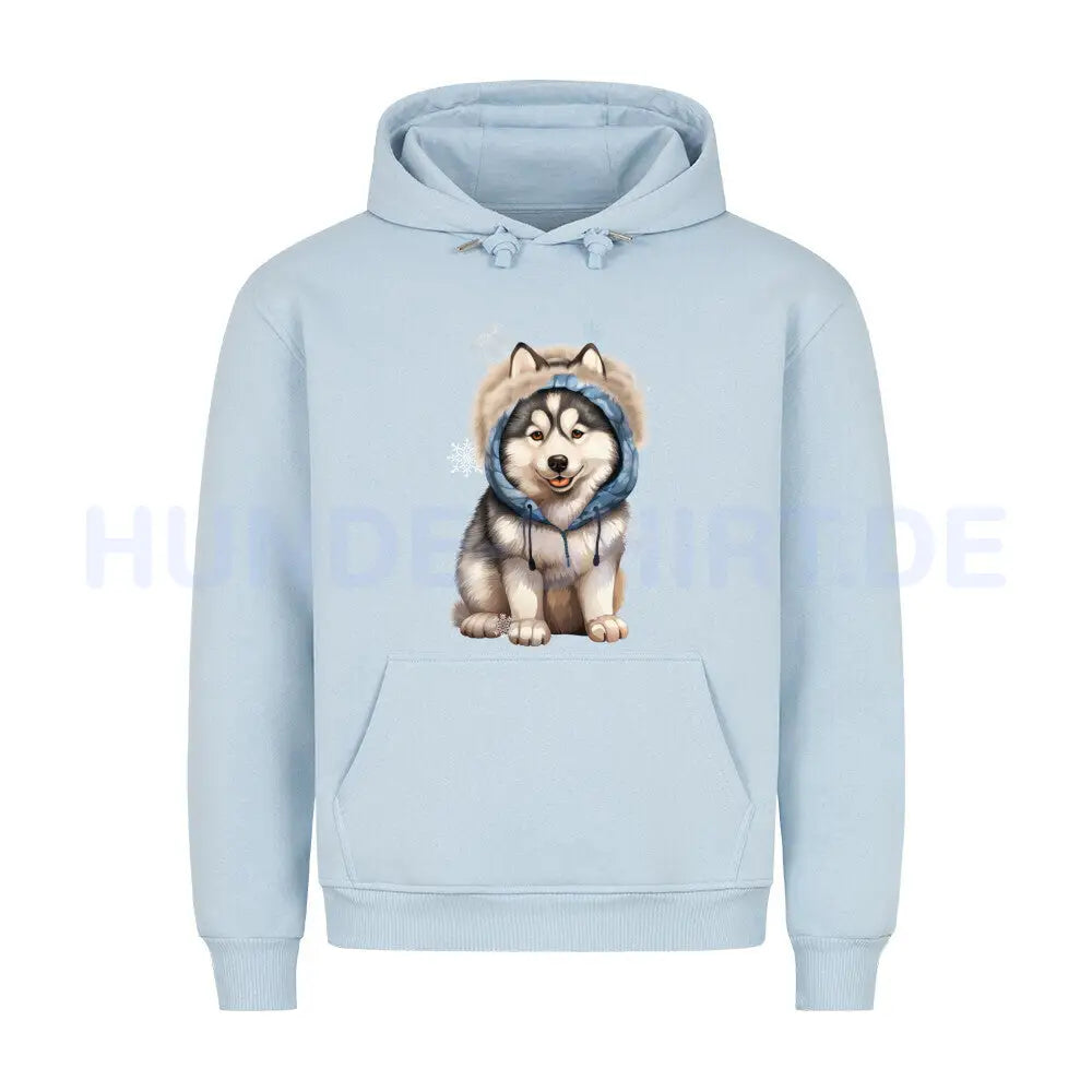 Premium Hoodie "Husky - BLUE" Babyblau – hunde-shirt.de