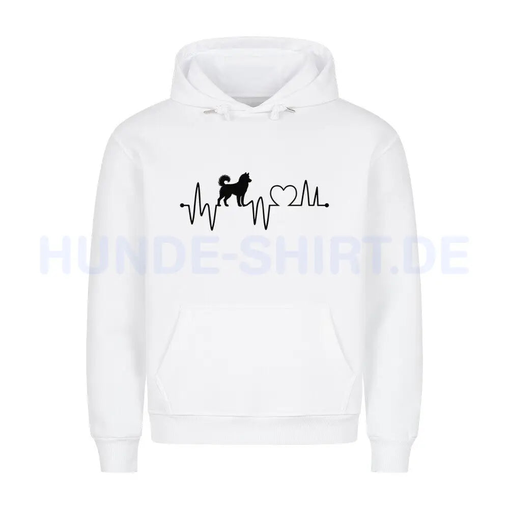 Premium Hoodie "Husky - Heartbeat" Weiß – hunde-shirt.de