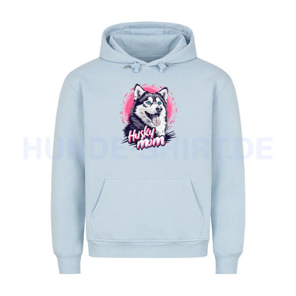 Premium Hoodie "Husky Mom" Babyblau – hunde-shirt.de