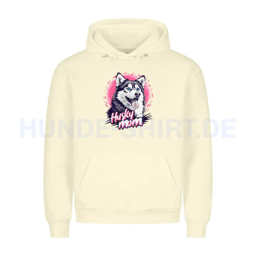 Premium Hoodie "Husky Mom" Beige – hunde-shirt.de