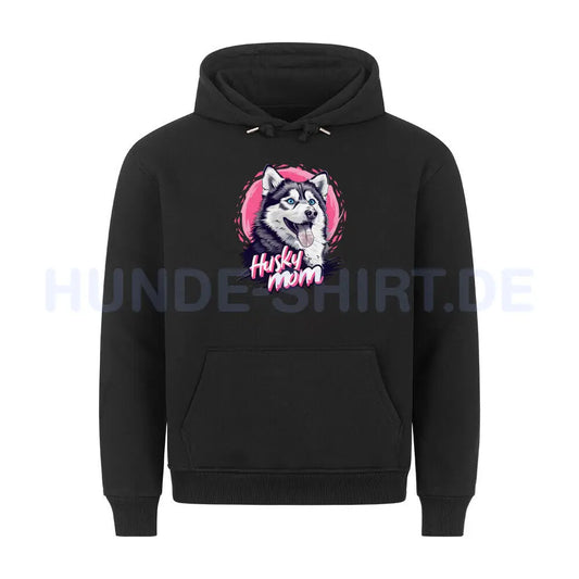 Premium Hoodie "Husky Mom" Schwarz – hunde-shirt.de