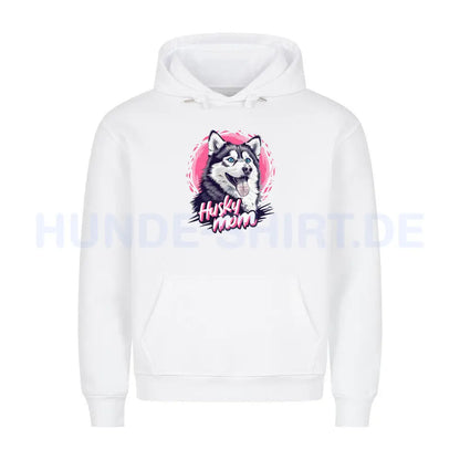 Premium Hoodie "Husky Mom" Weiß – hunde-shirt.de