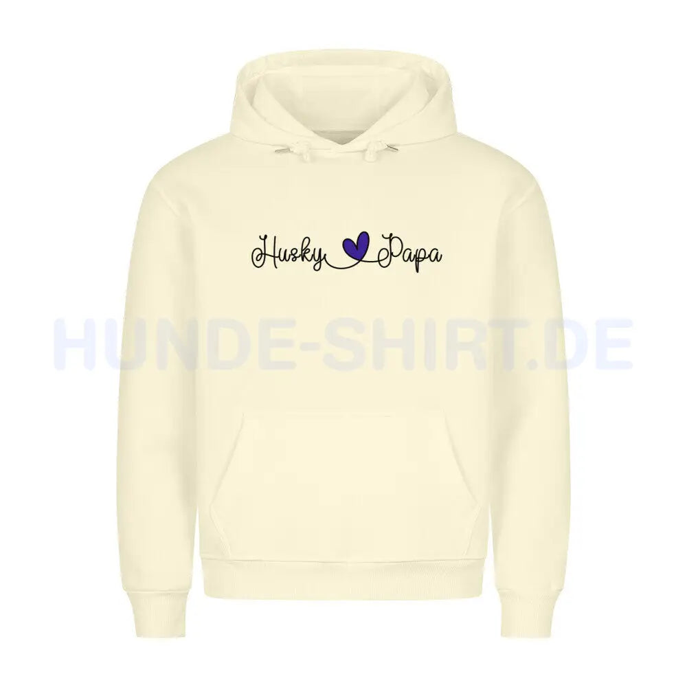 Premium Hoodie "Husky - Papa" Beige – hunde-shirt.de