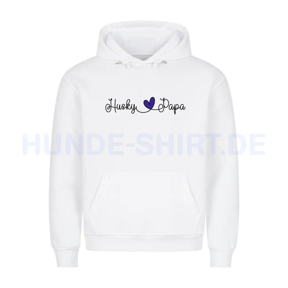 Premium Hoodie "Husky - Papa" Weiß – hunde-shirt.de