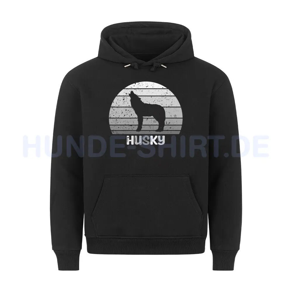 Premium Hoodie "Husky S" Schwarz – hunde-shirt.de