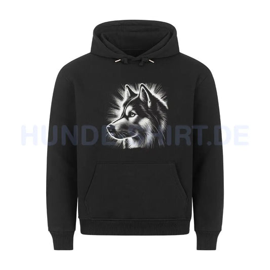 Premium Hoodie "Husky - Shine" Schwarz – hunde-shirt.de