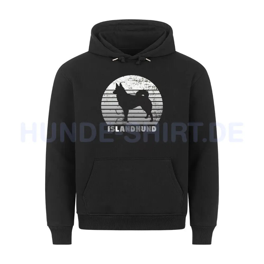 Premium Hoodie "Icelandic Sheepdog - Islandhund" Schwarz – hunde-shirt.de