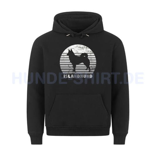 Premium Hoodie "Icelandic Sheepdog - Islandhund" Schwarz – hunde-shirt.de