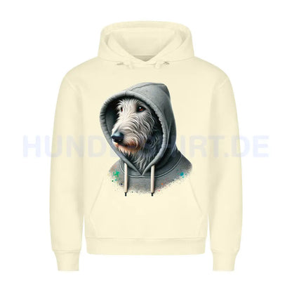 Premium Hoodie "Irischer Wolfshund Hooded 2" Beige – hunde-shirt.de