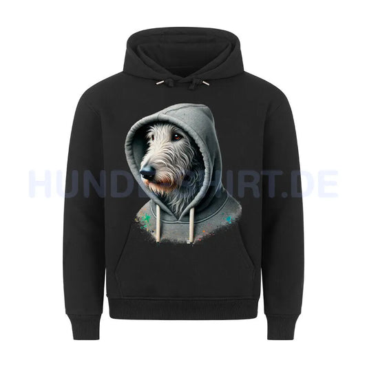 Premium Hoodie "Irischer Wolfshund Hooded 2" Schwarz – hunde-shirt.de