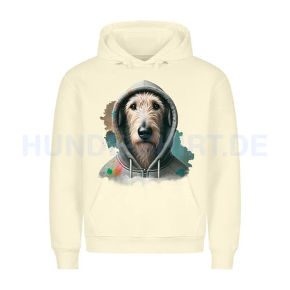 Premium Hoodie "Irischer Wolfshund Hooded" Beige – hunde-shirt.de