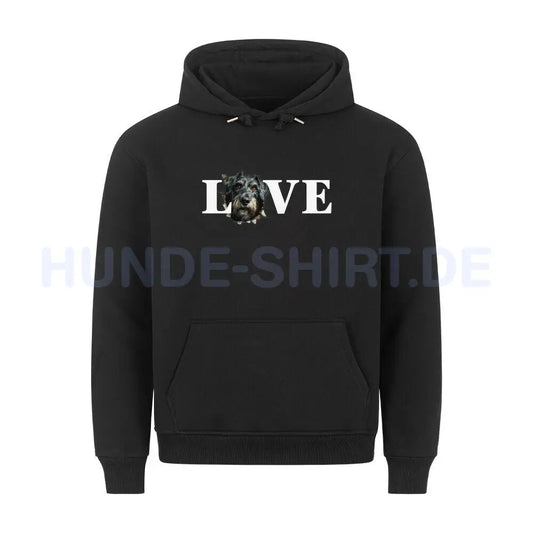 Premium Hoodie "Irischer Wolfshund - LOVE" Schwarz – hunde-shirt.de