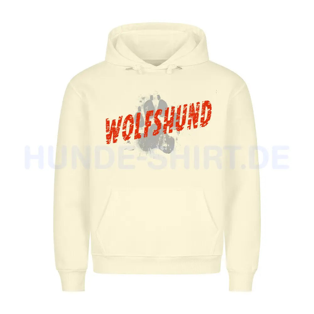 Premium Hoodie "Irischer Wolfshund - PAW" Beige – hunde-shirt.de