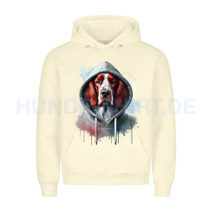 Premium Hoodie "Irish red and white Setter Hooded" Beige – hunde-shirt.de