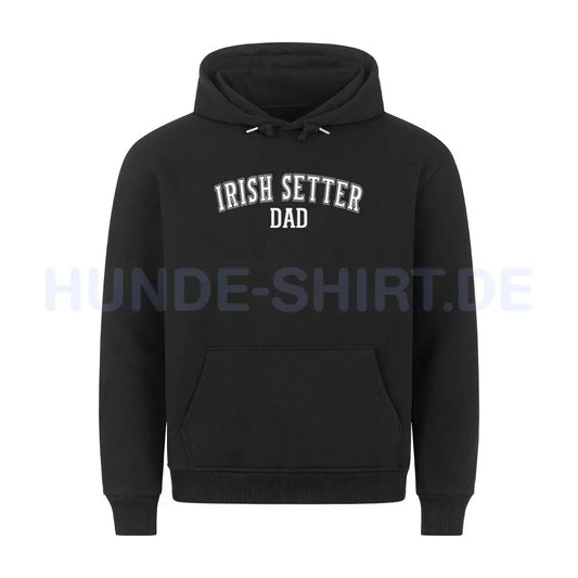 Premium Hoodie "Irish Setter - DAD" Schwarz – hunde-shirt.de