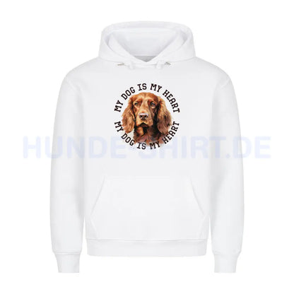 Premium Hoodie "Irish Setter HEART 2" Weiß – hunde-shirt.de