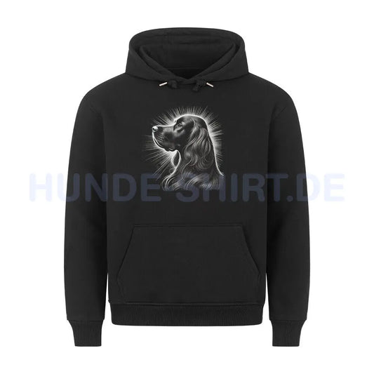 Premium Hoodie "Irish Setter - Shine" Schwarz – hunde-shirt.de