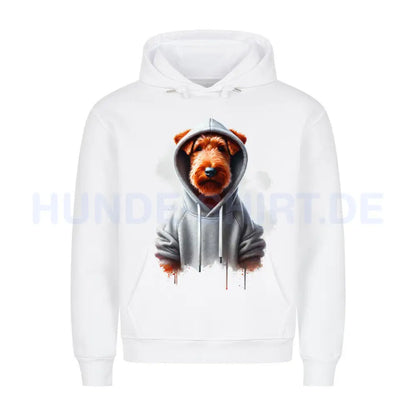 Premium Hoodie "Irish Terrier Hooded" Weiß – hunde-shirt.de