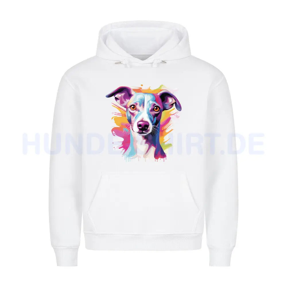 Premium Hoodie "Italian Greyhound / Windspiel Paint" Weiß – hunde-shirt.de