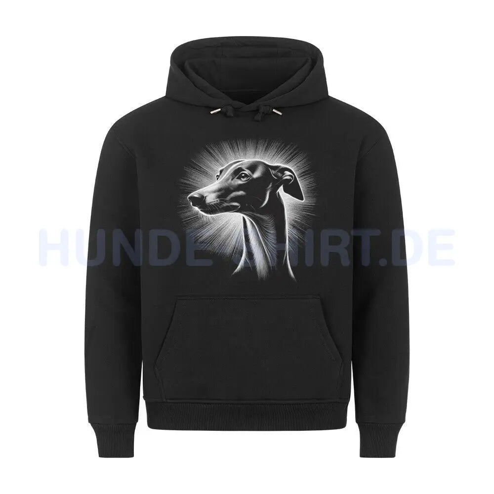 Premium Hoodie "Italian Greyhound / Windspiel Shine" Schwarz – hunde-shirt.de