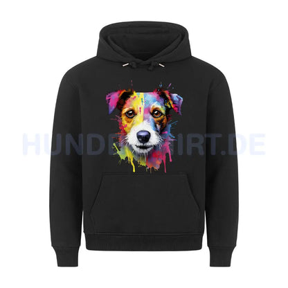 Premium Hoodie "Jack Russell Paint" Schwarz – hunde-shirt.de