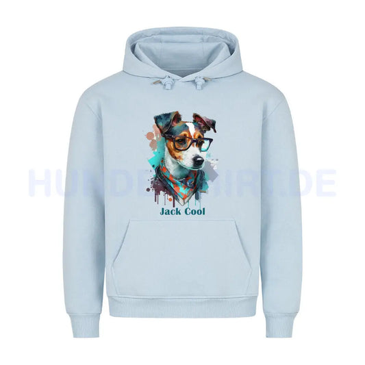 Premium Hoodie "Jack Russell Terrier - Jack Cool"" Babyblau – hunde-shirt.de