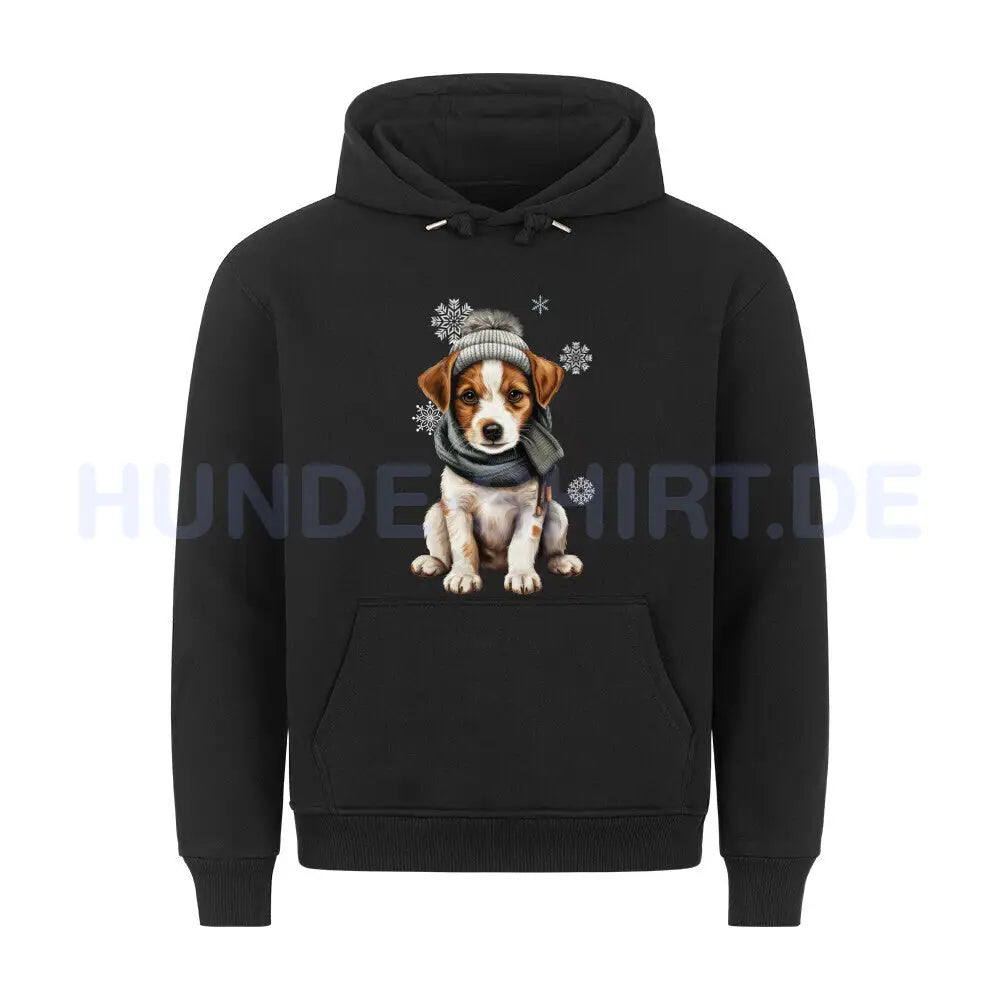 Premium Hoodie "Jack Russell Terrier - Frosty" Schwarz – hunde-shirt.de