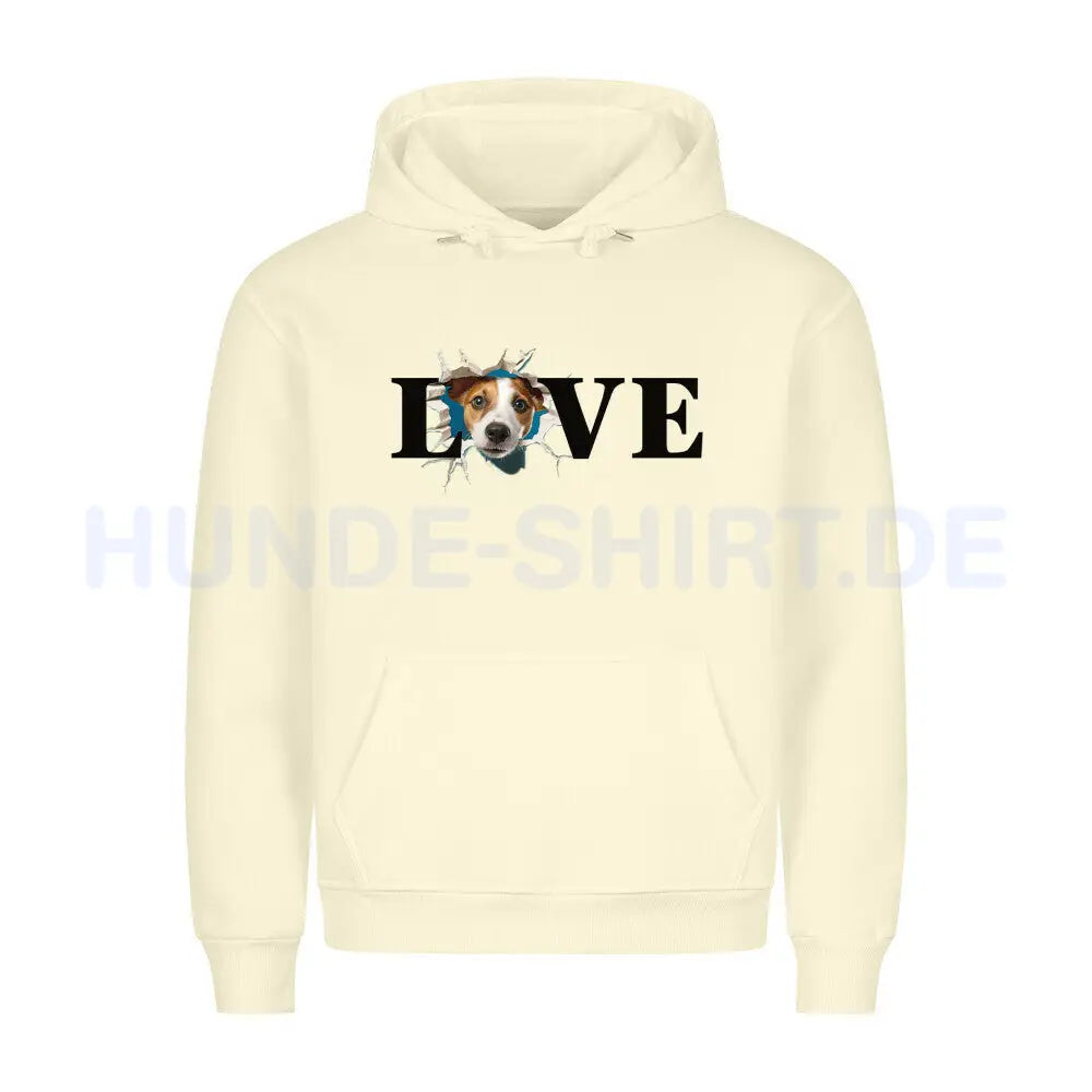 Premium Hoodie "Jack Russell Terrier - LOVE" Beige – hunde-shirt.de