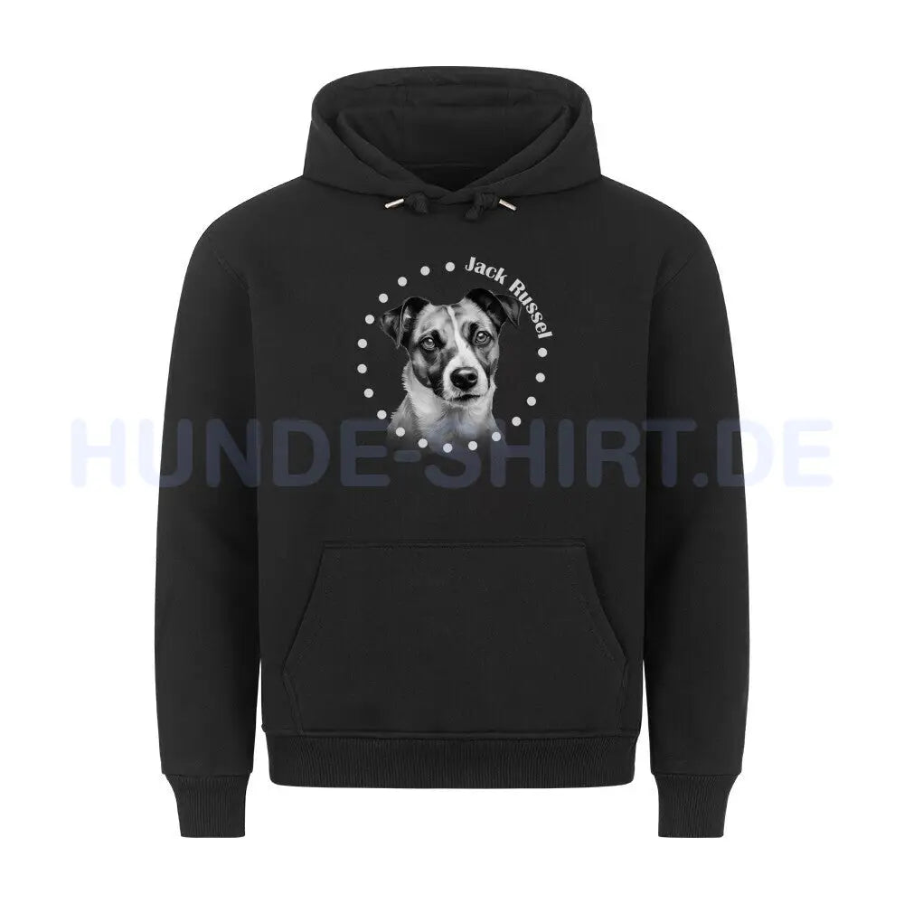 Premium Hoodie "Jack Russell Terrier Rounded" Schwarz – hunde-shirt.de