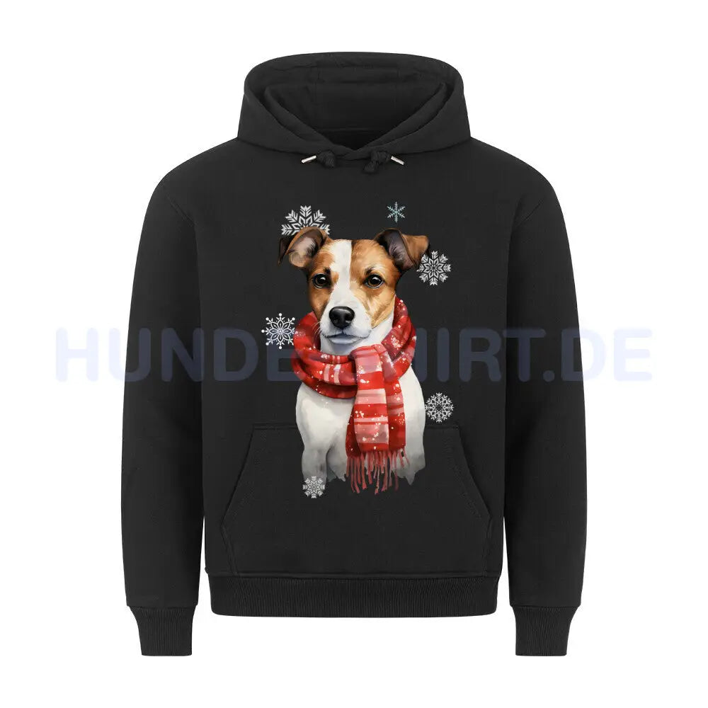 Premium Hoodie "Jack Russell Terrier Winter" Schwarz – hunde-shirt.de