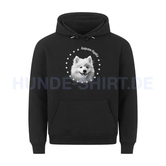 Premium Hoodie "Japan Spitz R" Schwarz – hunde-shirt.de