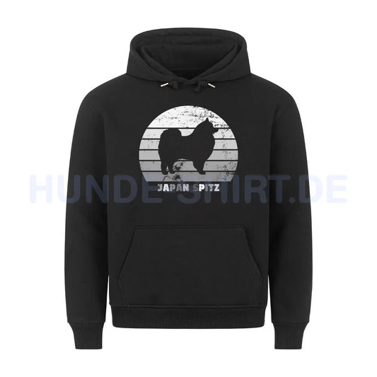 Premium Hoodie "Japan-Spitz" Schwarz – hunde-shirt.de