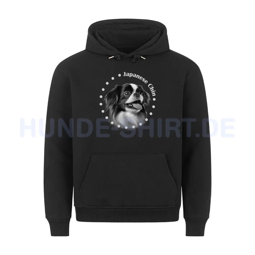 Premium Hoodie "Japanese Chin R" Schwarz – hunde-shirt.de