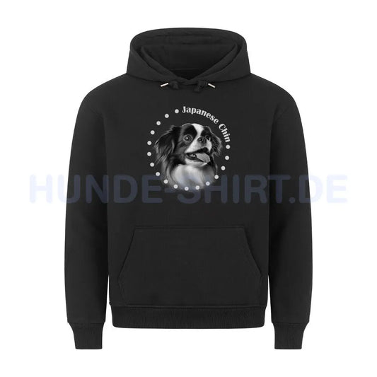 Premium Hoodie "Japanese Chin R" Schwarz – hunde-shirt.de