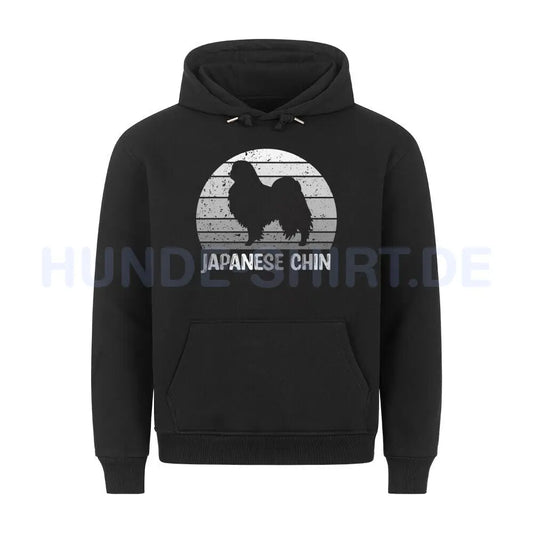 Premium Hoodie "Japanese Chin" Schwarz – hunde-shirt.de