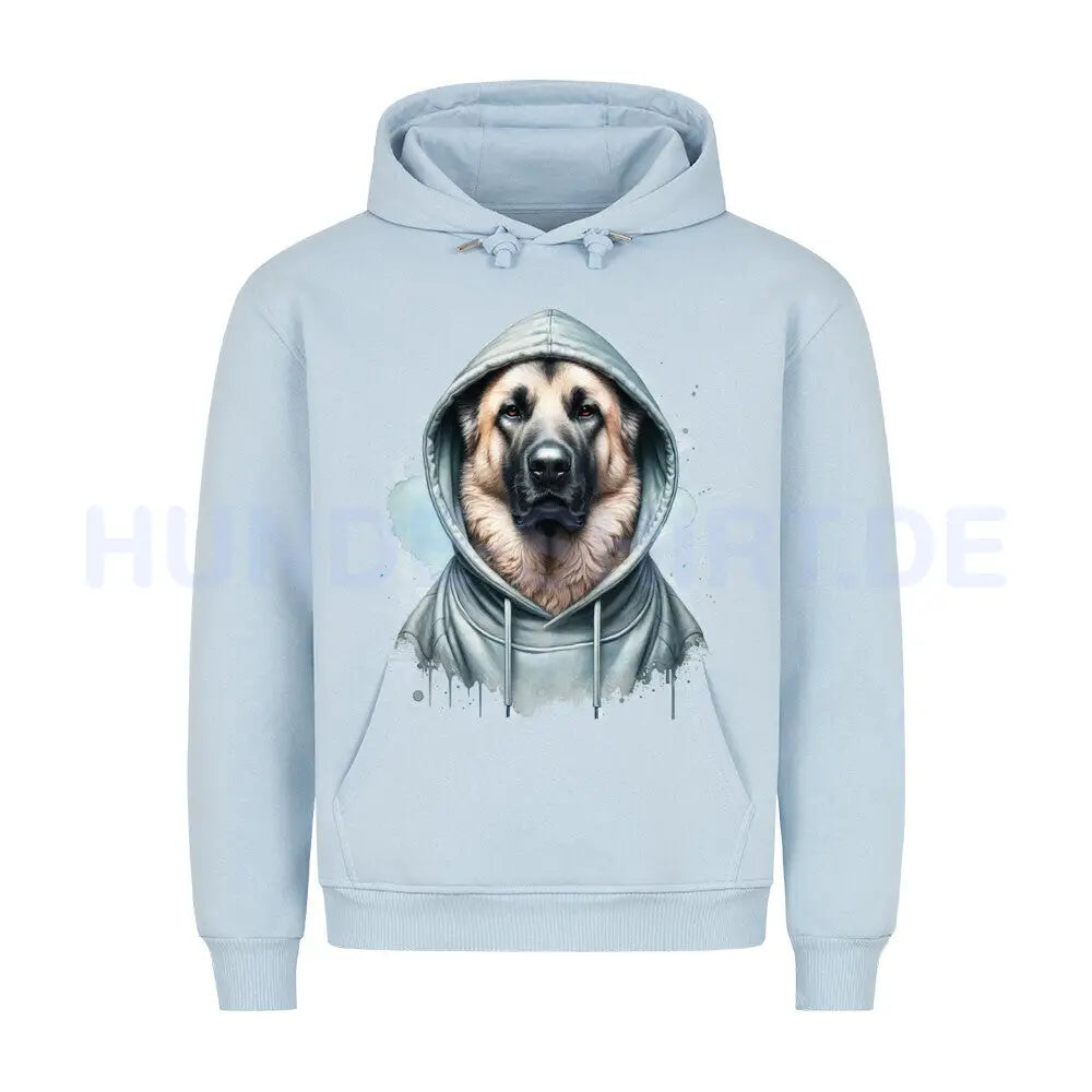 Premium Hoodie "Kangal grau Hooded" Babyblau – hunde-shirt.de